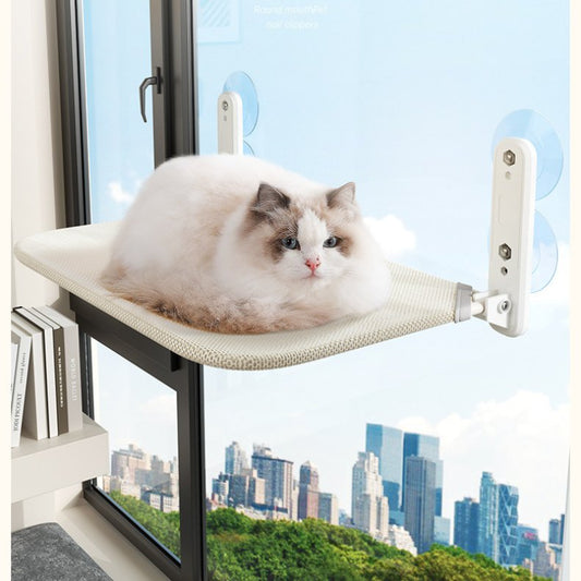 Cat Hammock Window Cat Nest Sunbathing Hanging Bed Balcony Cat Nest Suction Cup Type Glass Hammock Wall Hanging Folding Cat Bed Supplies