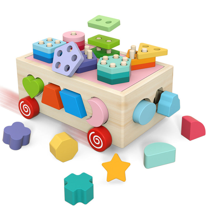 Kids Shape Sorter Learning Toys for Toddlers,Stacking Blocks Montessori Toys Preschool Gift