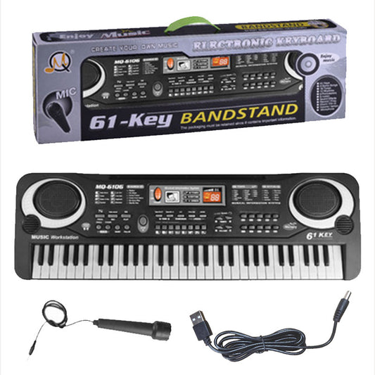 Kids Electronic Piano Keyboard 61 Keys Organ with Microphone / 24 Keys Education Toys Musical Instrument Gift for Child Beginner