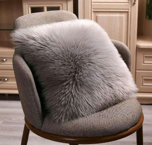 45*45cm Cushion Faux Fur Washable Square Shaped Sofa Home Soft Plush Covers Throw Pillow High Quality Lightweight