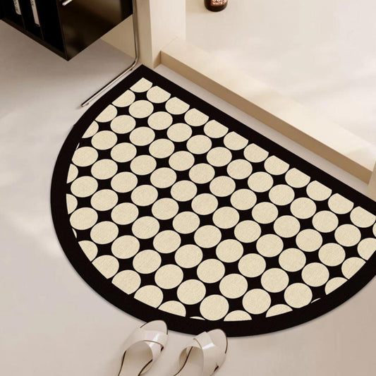 Semi-circular Diatom Mud Floor Mat Bathroom Door Absorbent Non-slip Mat Shower Room Bath Quick-drying Anti-fall Mat