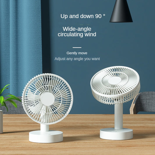 USB Mini Table Stand Fan Quiet Cooling Air Strong Wind Small Fan Desk Rechargeable USB Fan Cooler for room Adjustable Rechargeable Fan for Baby Stroller Office Table Fan