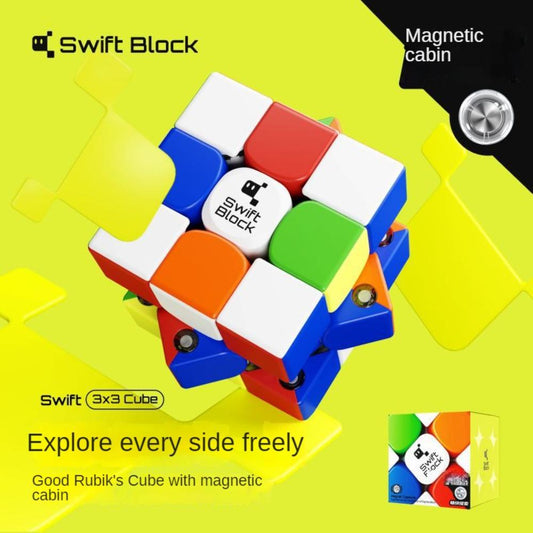 Swift Block 355S Magnetic 3x3 GAN Cube Educational Cube Puzzle Toys for Kids Beginners Practice Unisex