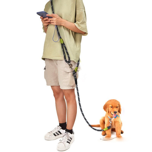 Dog Leash Small Forehead Shoulder Multifunctional Running Free Hands Reflective Pet Durable Pet Safe Comfortable Leashes