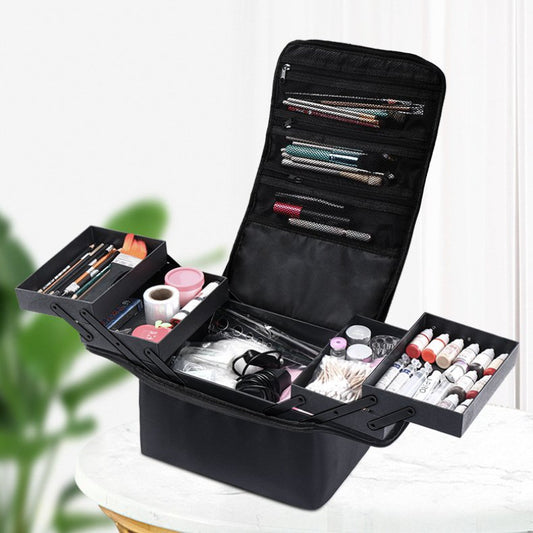 Multi Layers Carry Bag Artist Makeup Bag Professional Cosmetic Storage Case Make Up Organizer Training Box