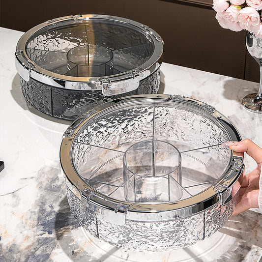 Light Luxury Sealed Storage Room Dried Fruit Plate Household 2024 New Fruit Plate Chinese New Year Candy Box