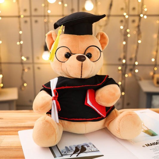 28cm Cute Dr. Bear Plush Toy Stuffed Soft Kawaii Teddy bear Dolls Graduation Gifts for Kids Children Girls