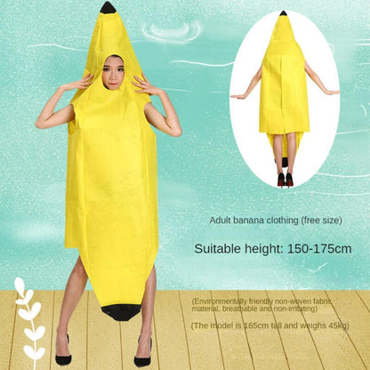 Unisex Banana Fruit Costume Fancy Dress Clothes For Night Party Theme Show Great Outfit Banana Costume