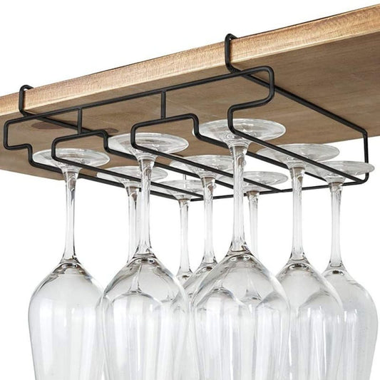 Durable Stemware Holder Decorative Hanging Rack Wine Glass Rack Bar Goblet Organizer Storage Shelf Cabinet Kitchen Cup