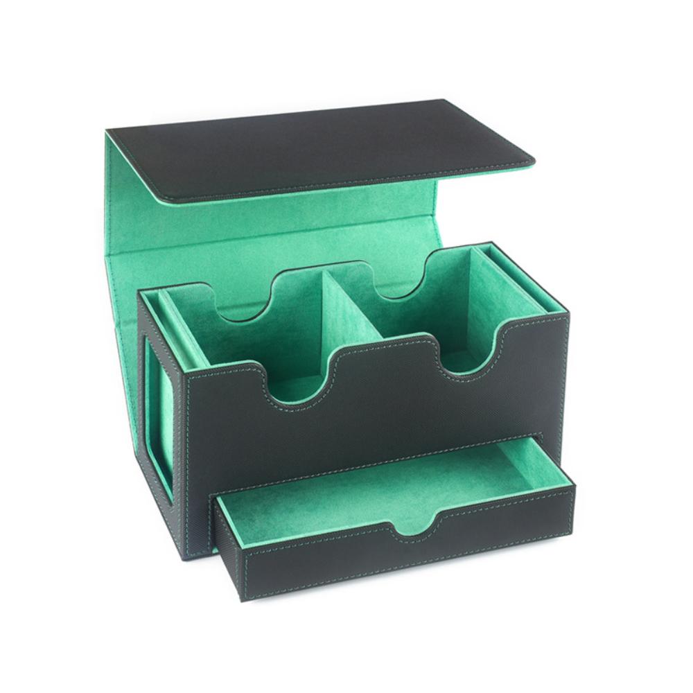 Double Deck Box Magnetic Closure Card Deck Box Large Capacity Card Storage Box Deck Box Strong Magnet Card Deck Case