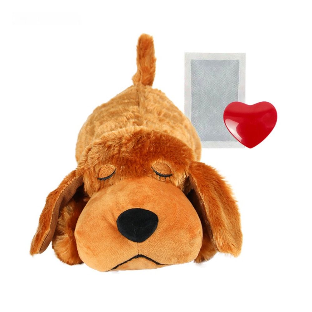 Smart Pet Snuggle Dog Heartbeat Stuffed Toy Comfortable Dogs Toy For Anxiety Relief Doggy Behavioral Training Aid