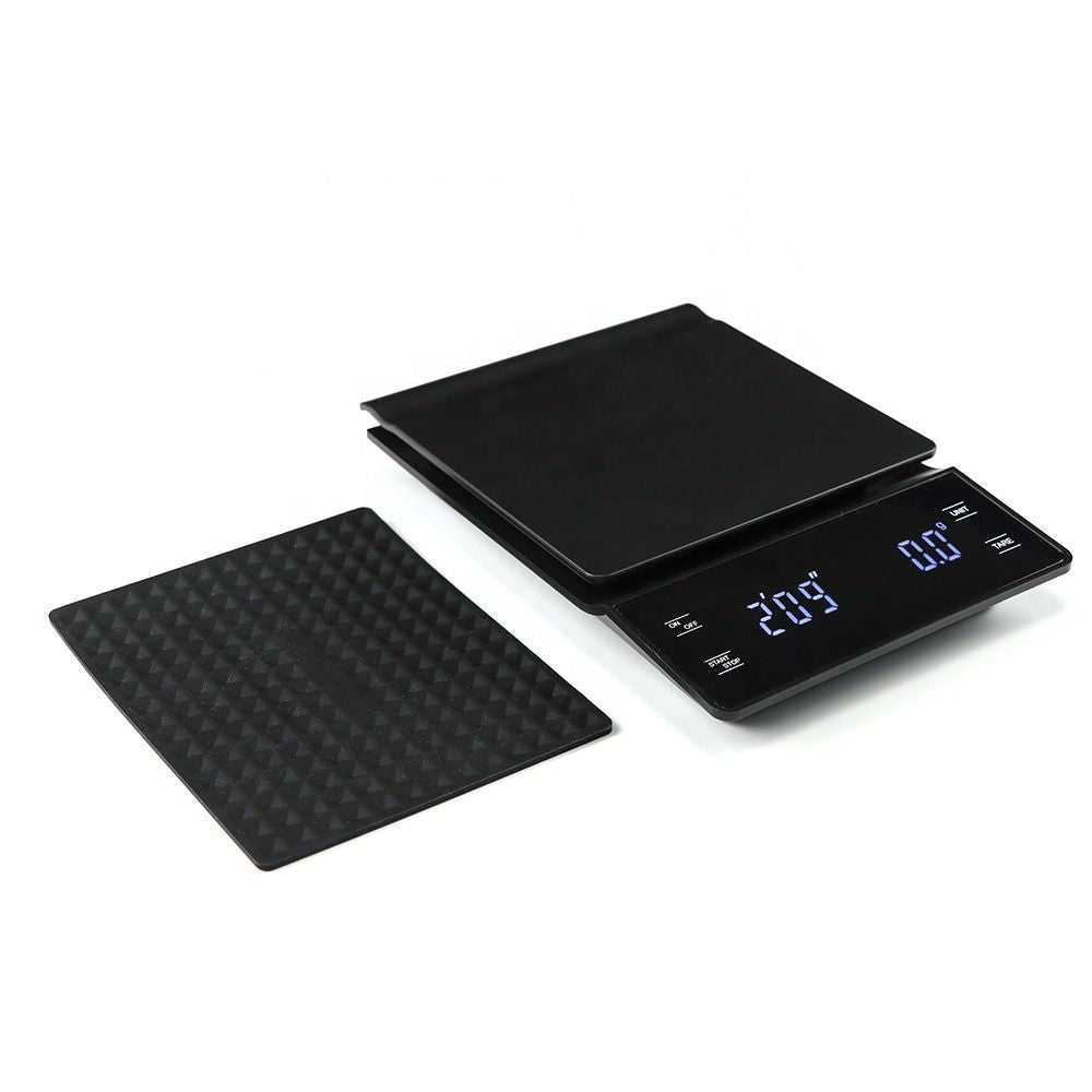 Rechargeable Coffee Scale LCD Display Kitchen Scales Electronic Scale with Timer 3kg/0.1g High Precision Pour Over Drip