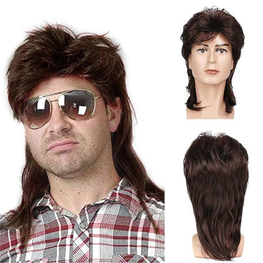 Mullet Wigs for Men 80s Costumes Fancy Party Accessory Cosplay Wig Useful For All Kind Of Parties Wigs
