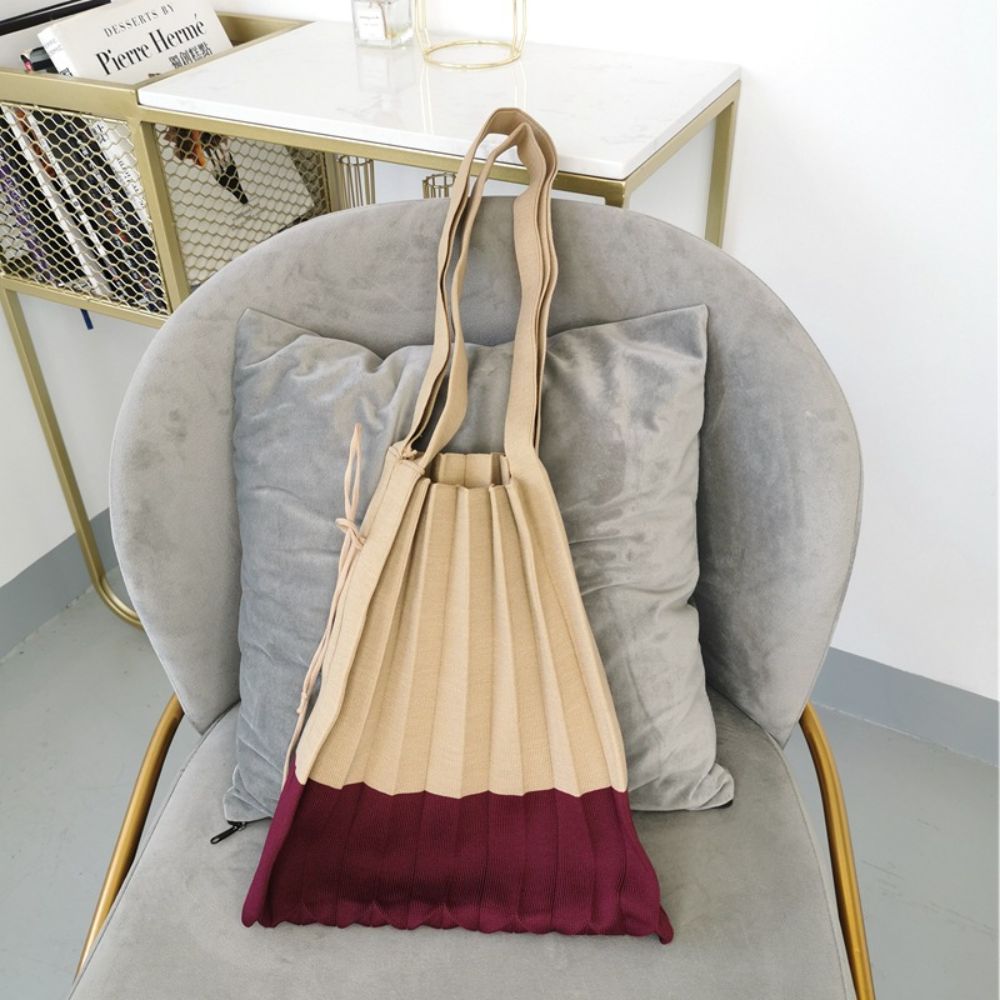 Simple ins Art Knit Pleated Bag Handbag Sling Bag shoulder bag casual tote bag Shoulder bag for casual tote bag fold