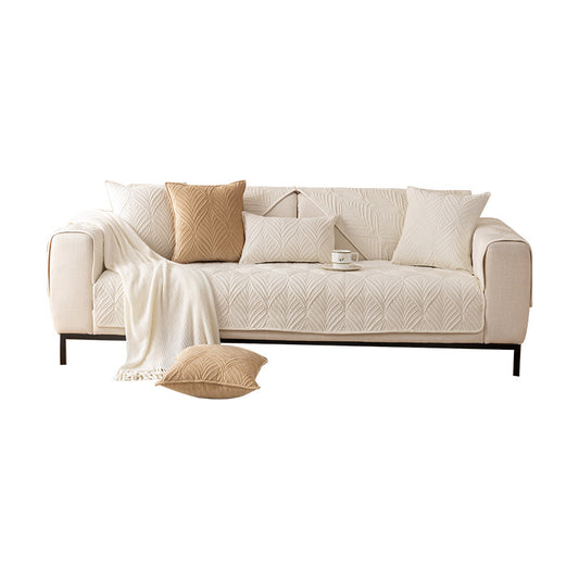 90*180CM Sofa Cover Slipcover Cushion Seat Cover Banana Leaf Washed Combination Seater Mat Protector Non-Slip Modern
