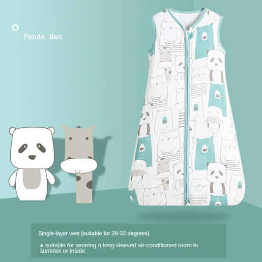 Breathable Cotton Baby Wearable Blanket with 2-Way Zipper, Super Soft Lightweight Sleeveless Sleep Bag Sack Clothes