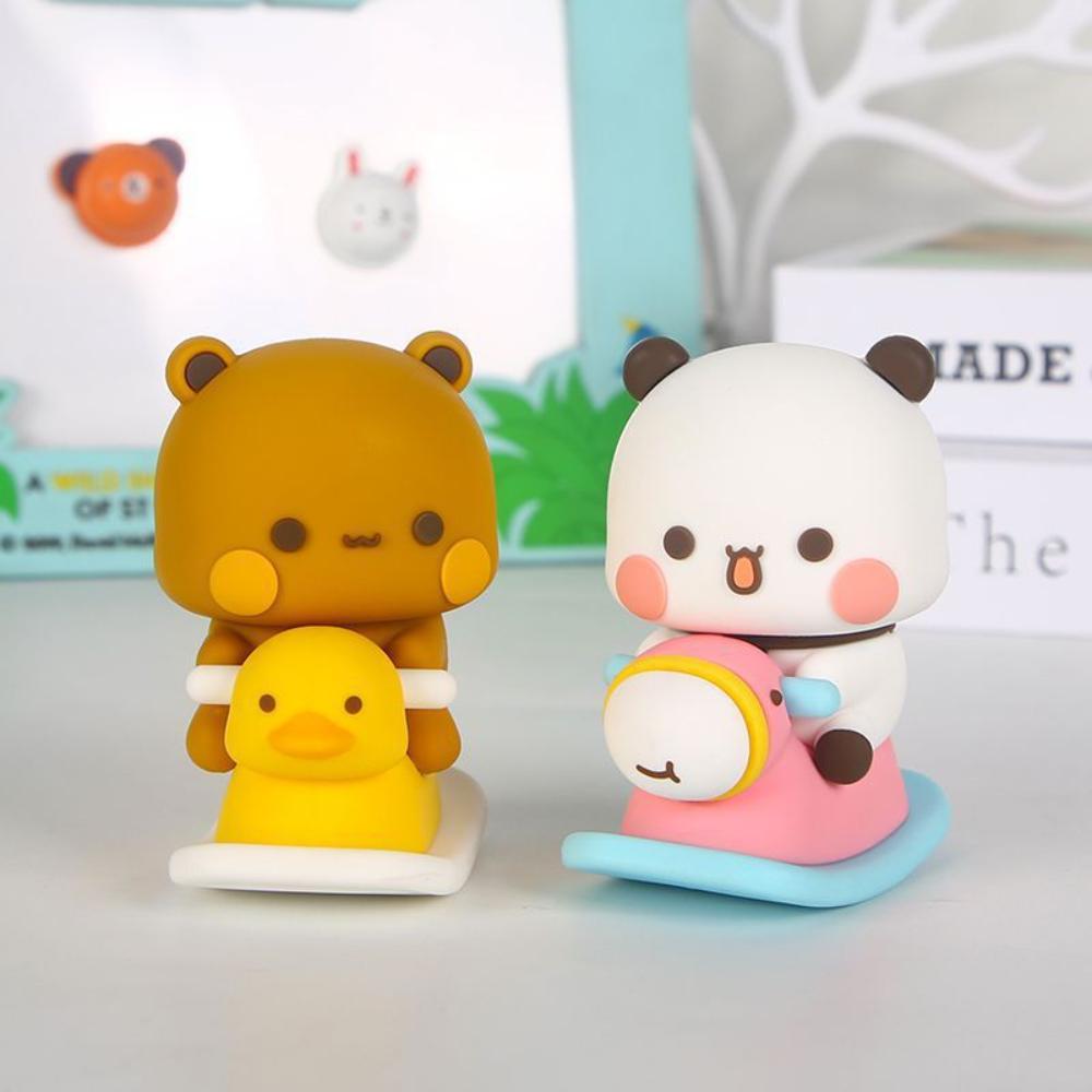 Yier And Bubu Mitao Panda Figure Model Exciting Collectible Action Kawaii Bear Toy Bubu And Dudu Doll Ornament Home