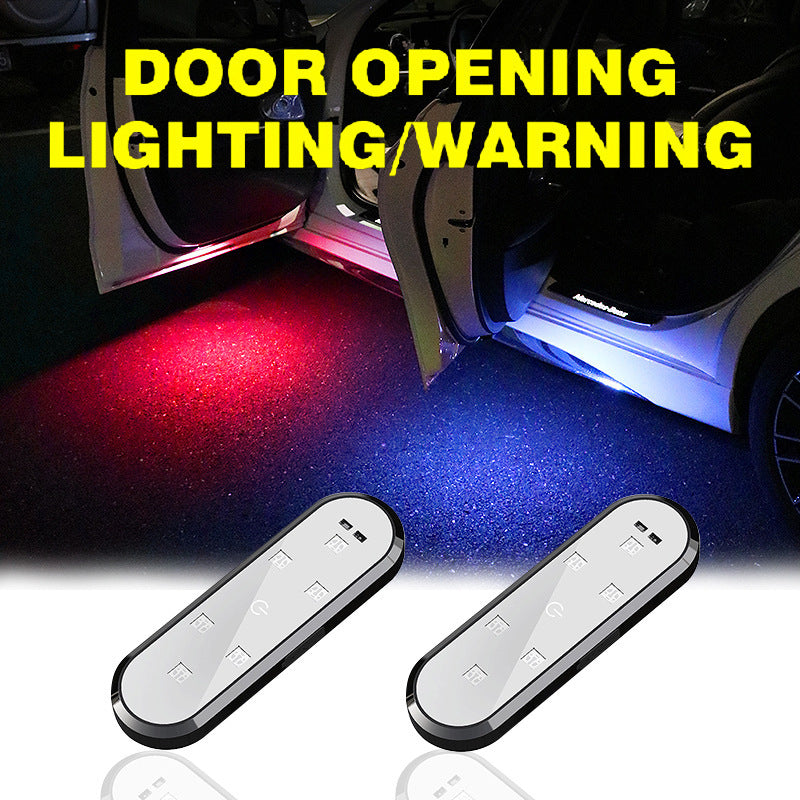 Car Led Multifunctional Welcome Light Magnetic USB Charging Auto Infrared Open Door Safe Anti-collision Warning Signal Lamp