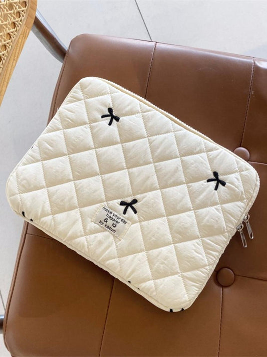 Laptop Bag Korean Version Ballet Style Bow Embroidery Tablet Storage Bag 13 inches Laptop Storage Bag
