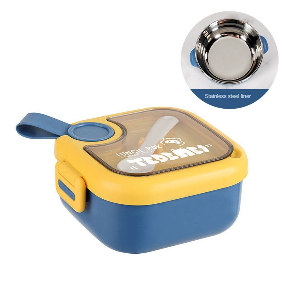 PORTABLE BABY CUTE LUNCH BOX STAINLESS STEEL PP KID BABY FOOD CONTAINER BABY TRAVEL TABLEWARE