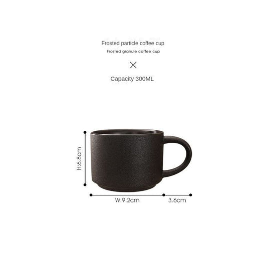 European Style Ceramic Coffee Cup Dish Black Matte Mug Gift For Family And Friends Ceramic Minimalist