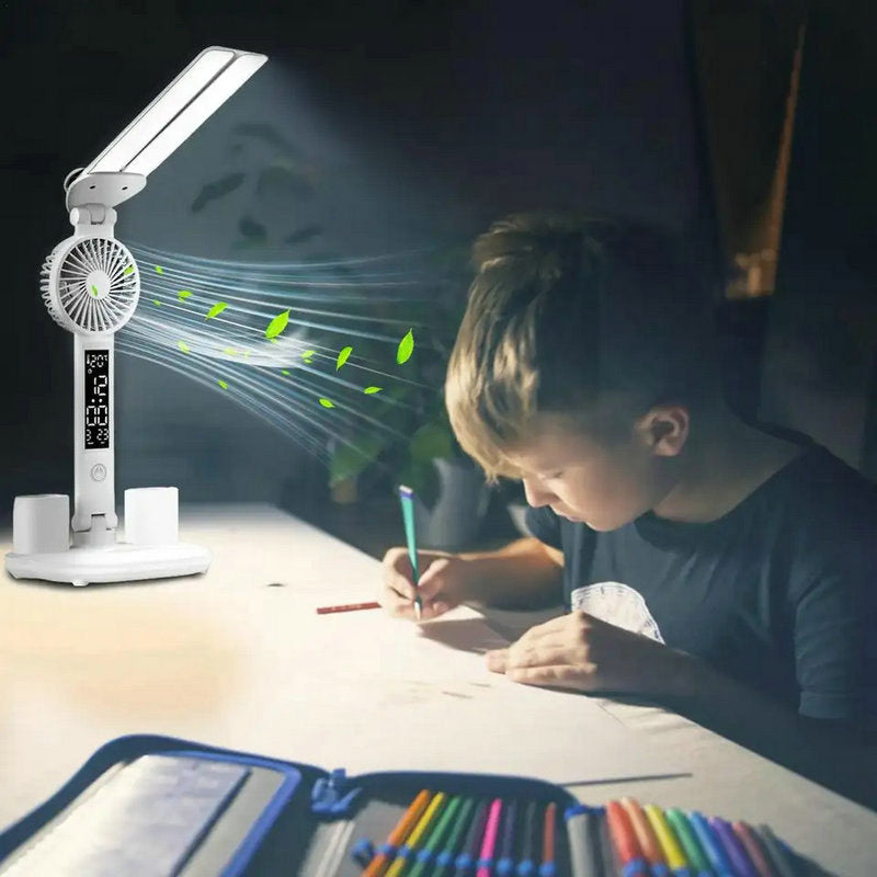 LED Smart Digital Display Touch Screen Desk Lamp Dimming Color Adjustment Anti-blue Light No Flicker For Study Student Bedroom Research Lamp Desk Lamp Rechargeable Reading Lamp