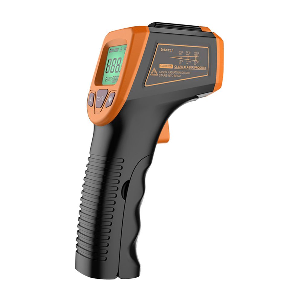 Infrared Thermometer, Non-Contact Digital Laser Temperature Gun -58°F to 1112°F (-50°C to 600°C) with LCD Display,orange