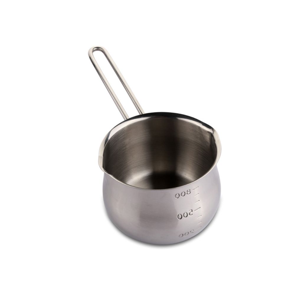 Stainless Steel Milk Pot Butter Warmer Pan Small Saucepan with Pour Spouts High Quality Perfect For Milk