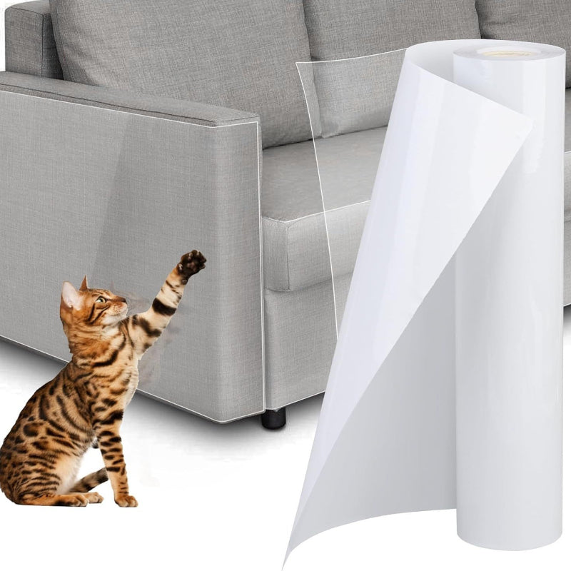 Cat Scratch Deterrent Sofa Stickers - PVC Pet Scratch Protectors for Doors & Furniture, Anti-Bite Guards for Cats & Dogs