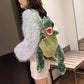 Fashion Parent-Child 3D Dinosaur Backpack Cute Animal Cartoon Plush Rucksack Dinosaurs Bag for Children Kids Gifts T-rex