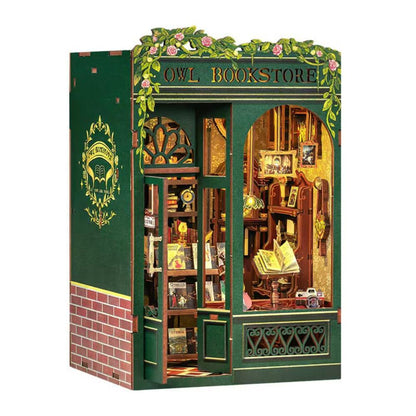 Book Nook DIY Doll House Retro Style Miniature House 3D Puzzle Toys Fun DIY For Kids And Adult Activity