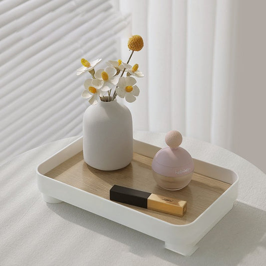 Square Wooden Desktop Storage Tray Perfume Aromatherapy Dressing Table Cosmetics Storage Box Entrance Sundry Key Storage Tray