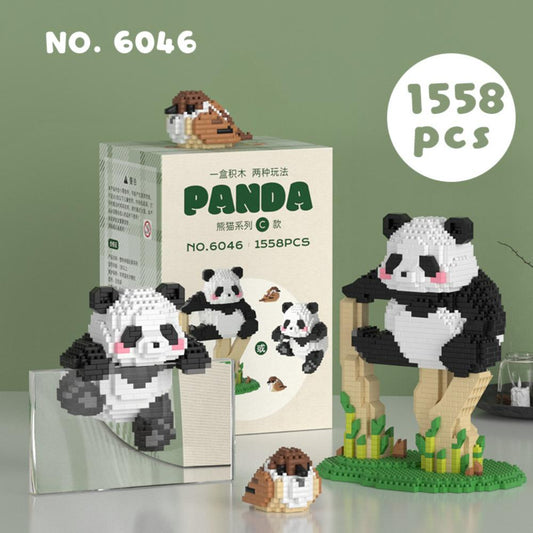 Cute Little Panda Small Particle Toys Casual Building Block Toys Christmas Gifts For Children Block Toys