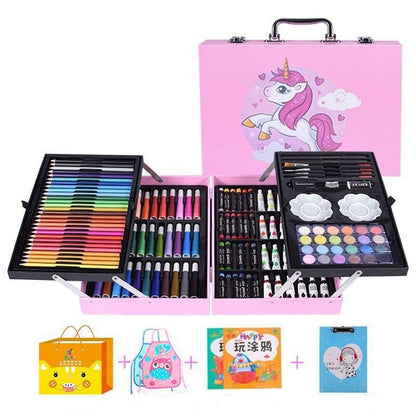 Children's Drawing Board Gift Watercolor Pen Painting Kit Washable Color Pencil Drawing Color Pencil Writing Brush Wax