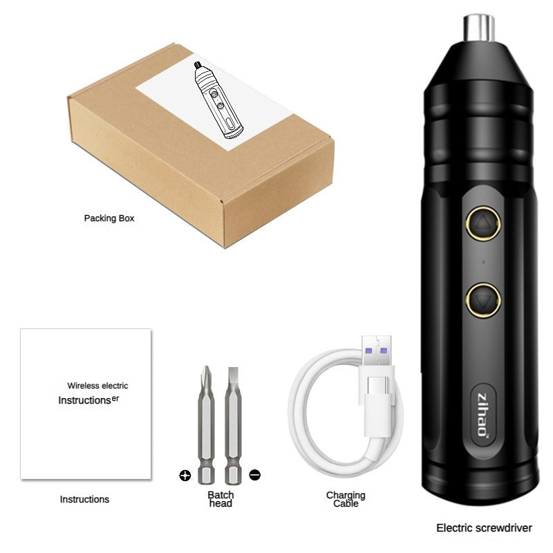 3.7V Mini Electrical Screwdriver Set Smart Cordless Electric Screwdrivers USB Rechargeable Handle with 2 Bit Set