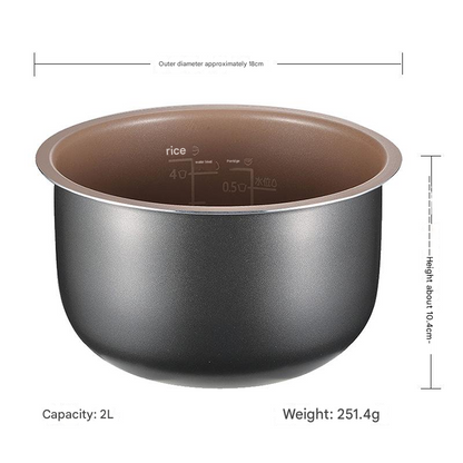 2L Rice cooker liner non-stick inner pot Suitable for Philips HD3060 / HD3061 / HD3160 / HD3161 / HD3070 / HD3071 Rice Cooker Parts Accessories
