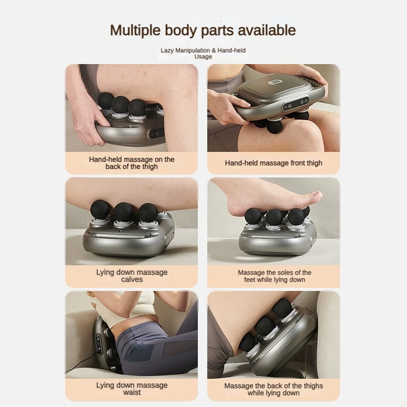 Fascia Gun 6 Heads Massage Gun Muscle Relaxation Electric Massager Body Massage Deep Tissue Muscle for Pain Relief Back Leg Neck