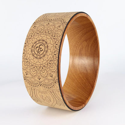 Wooden Yoga Wheel Circles Soft Wood Made Professional Pilates Yoga Wheel for Body Building ABS Workout Gym Home Training