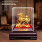 Golden Horse Figurine Bring Good Luck Wealth Chinese Style Horse Statue Fengshui Decoration Home Office Desktop Ornament
