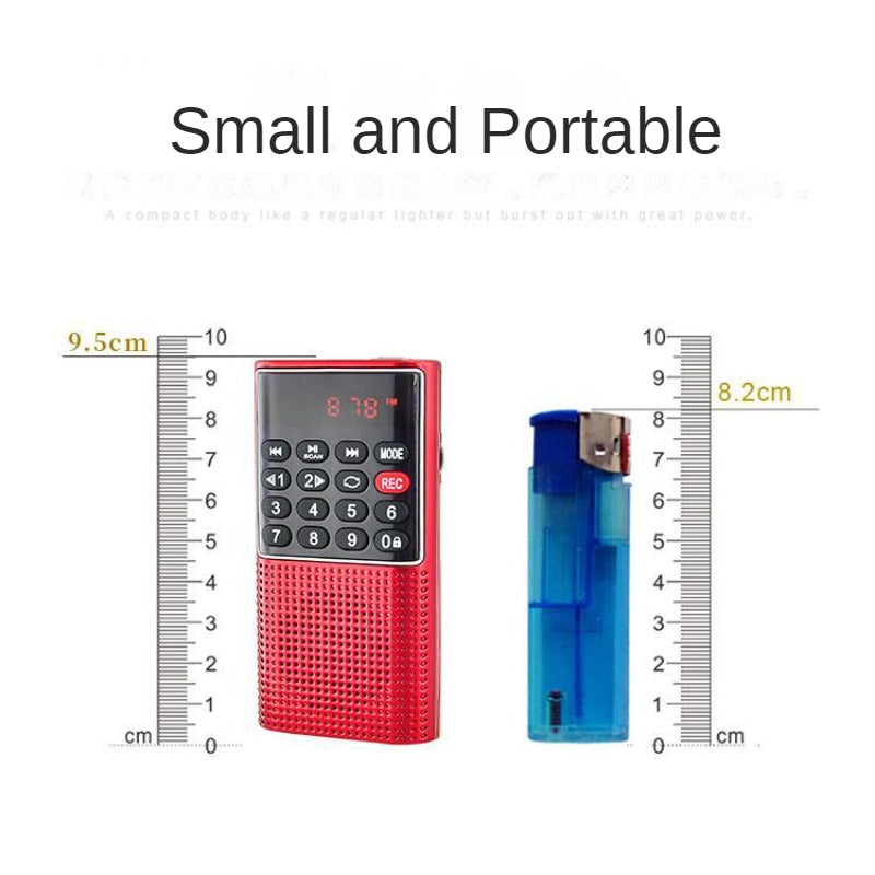 L-328 FM Radio Multifunctional Rechargeable Portable USB TF MP3 Player Handheld Speaker for Outdoor