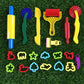 23PCS DIY Slime Plasticine Mold Modeling Clay Kit Slime Plastic Play Dough Tools Set Cutters Moulds Toy For Children Kid Gift