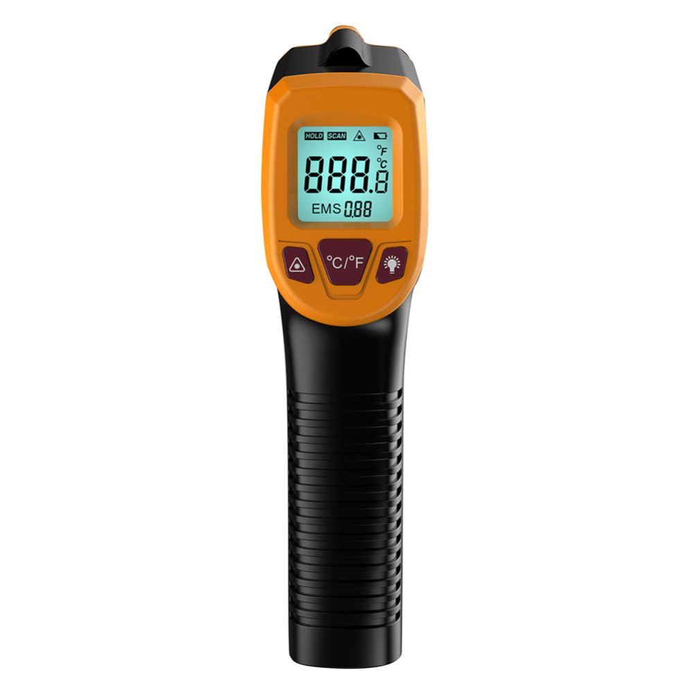 Infrared Thermometer, Non-Contact Digital Laser Temperature Gun -58°F to 1112°F (-50°C to 600°C) with LCD Display,orange