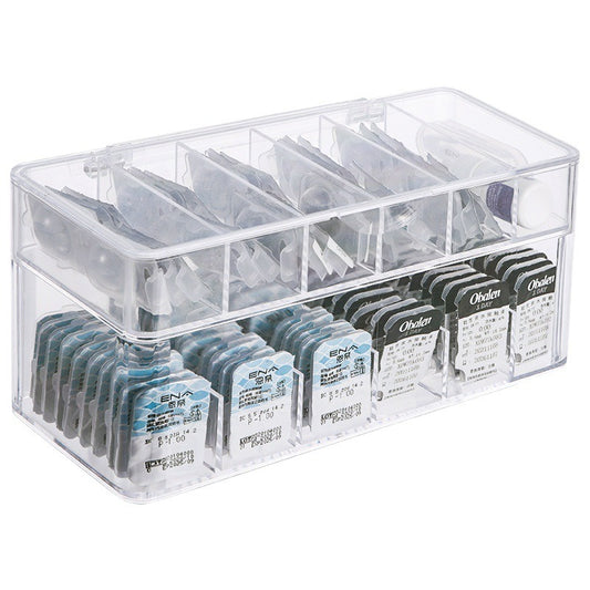 Daily Contact Lens Storage Box High-capacity Transparent Dustproof With Cover Contact Lenses Organizer Box
