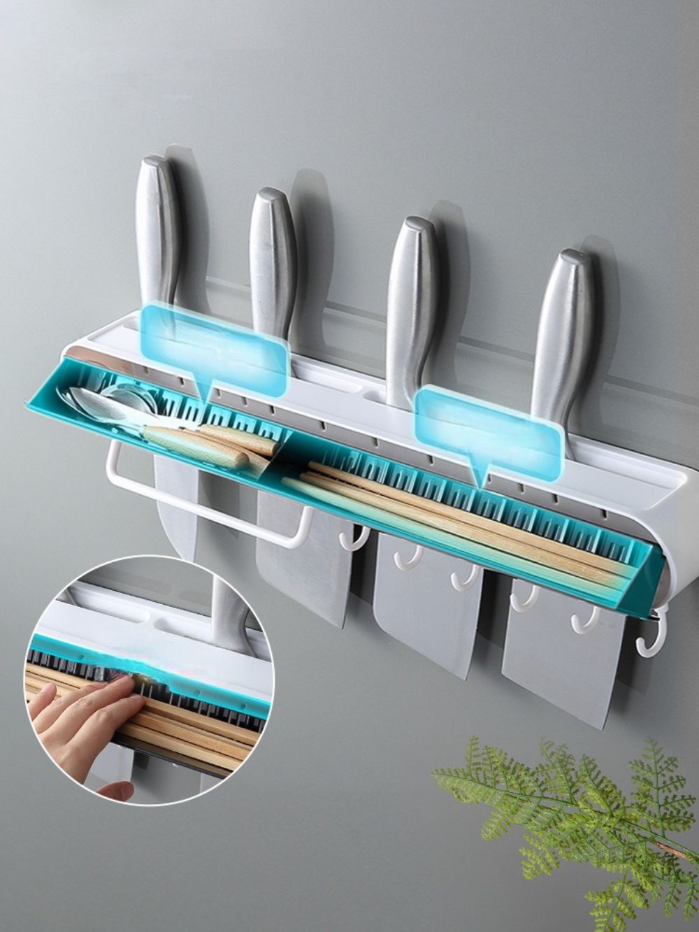 Multifunctional Knife Holder Wall Mount Block Storage Holder Kitchenware knife stand Kitchen Accessories Organizer