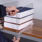 4pcs Acrylic Transparent Wardrobe Divider For Shelf Closet Wood Cabinets Non-slip Easy to Use Separator