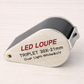 30X Folding Loupe Magnifier Jewelry Magnifying Glass Triplet Lens Optical Glass Illuminated Magnifier with 6 LED 7 UV Lights