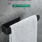 Towel holder Bathroom Black cloth Stainless Steel towel holder Perforated-Free Towel Ring Light Luxury Round Rack Hand