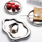 Cloud Ceramic Tray Single-Layer Light Luxury Jewelry Storage High-End Perfume Display Entrance Key Storage
