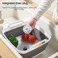 Foldable Washing Basin with Carry Handle 8.5L Dish Washing Tub with Drain Plug Space Saving Foldable Dish Tub Sink Dishpan