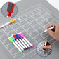 Acrylic Magnetic Calendar Set with 4 Markers Pen Holder Reusable Dry Erase Clear Acrylic Fridge Board Calendar